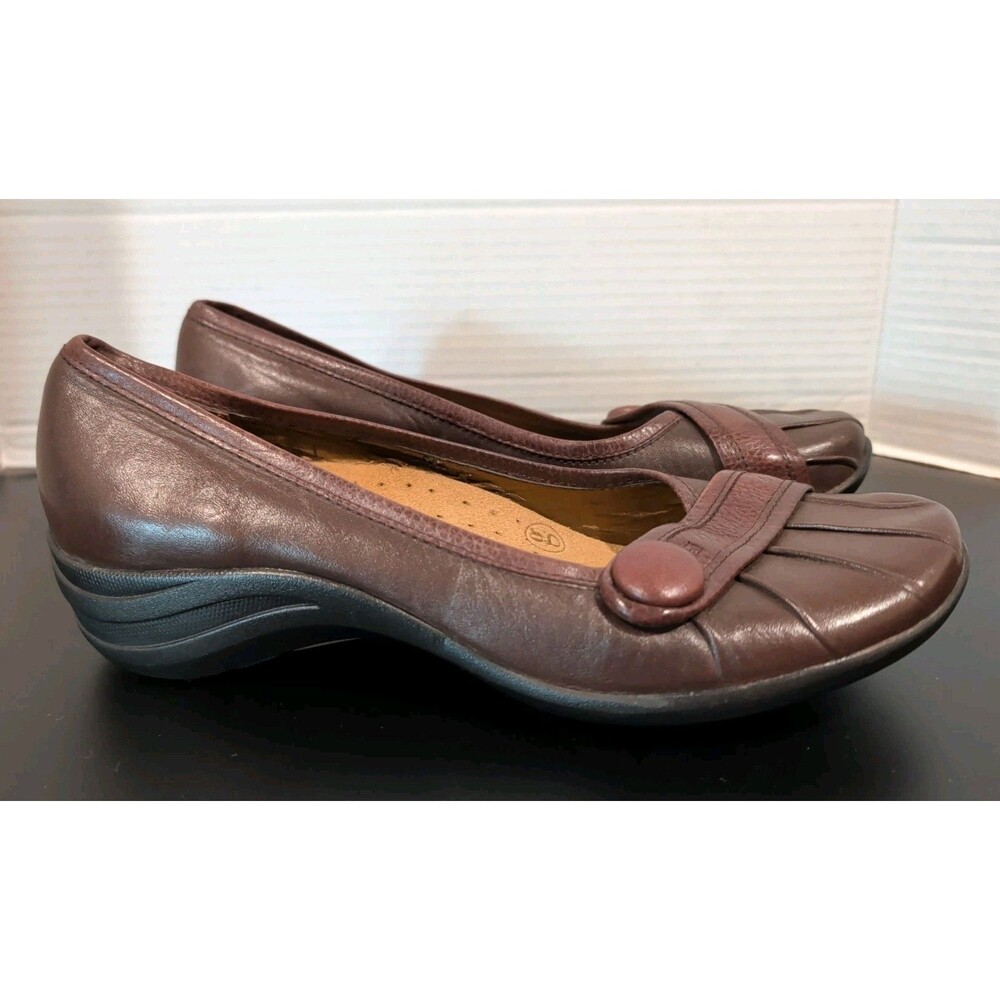 HUSH PUPPIES BROWN LEATHER WOMEN'S SIZE 10M VGC